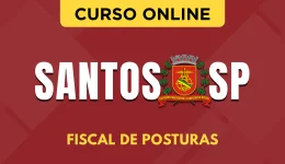 Capa Curso Prefeitura de Santos - SP 2026 - Fiscal de Posturas