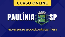 Capa Curso Prefeitura de Paulínia - SP 2026 - Professor de Educação Básica I – PEB I