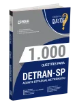 Capa Livro 1000 Questões Gabaritadas para DETRAN-SP - Agente Estadual de Trânsito